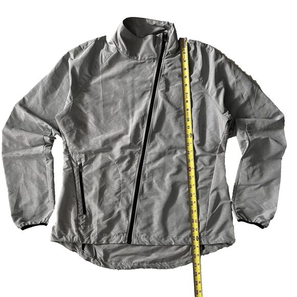 Nike Lightweight Asymmetrical Windbreaker Jacket Lt.Grey Sz L RN 56323 CA 05553 - Picture 9 of 16